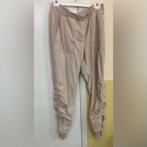 LULULEMON Size: 12 Beige Drawstring Waist Pants